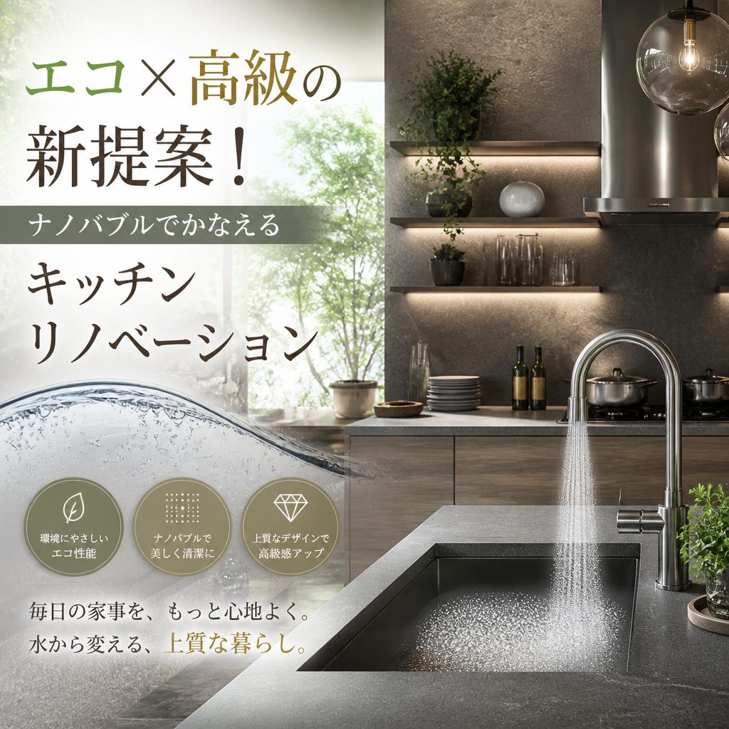 エコ×高級の新提案！ナノバブルでかなえるキッチンリノベーション